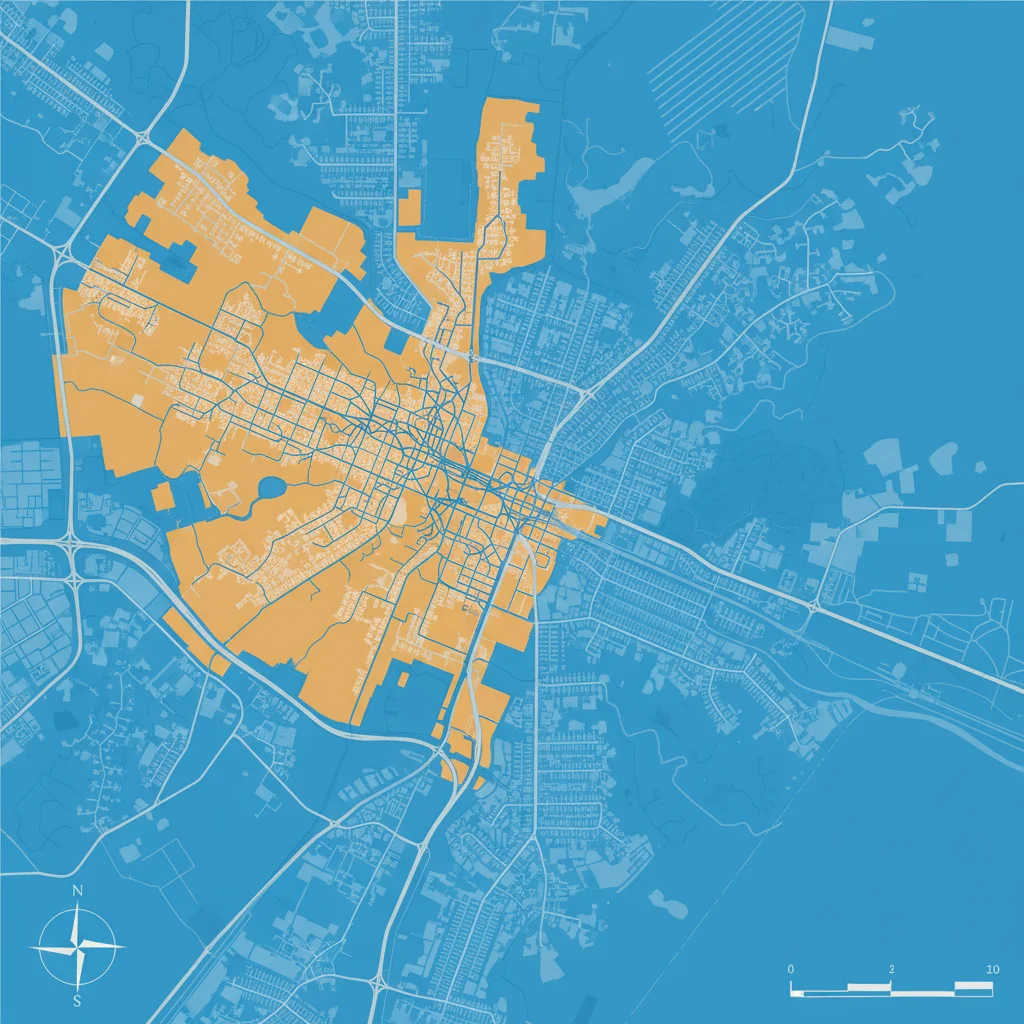 Map of Port St. Lucie showing natural gas and electric-only areas.